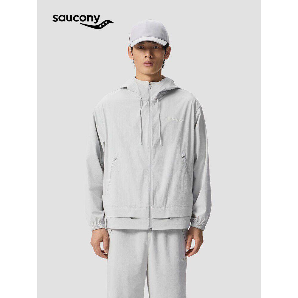 Saucony男女同款复古休闲尼龙梭织外套
