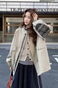 25秋新款复古休闲拼接风衣外套2B235-9171-P175-K268图片