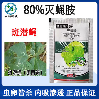 中迅80%灭蝇胺美洲斑潜蝇鬼画符