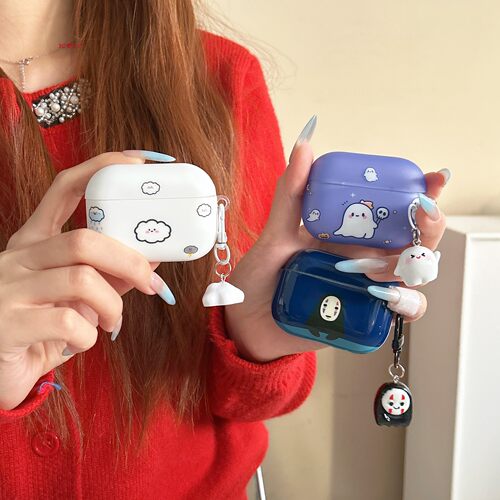 日系恶搞万圣节适用airpods pro3保护套airpods5耳机壳苹果airpods pro2耳机保护壳airpods4代防摔卡通可爱