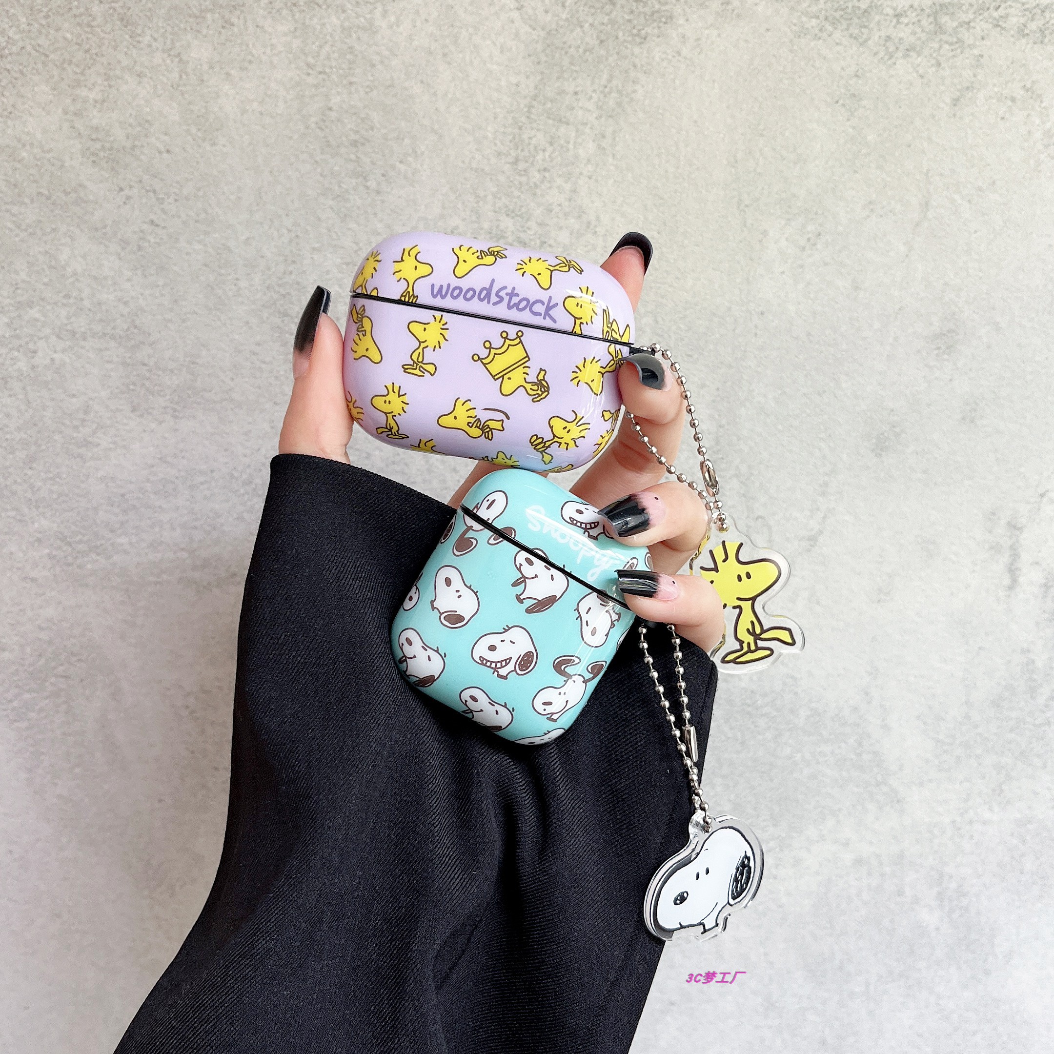 卡通史努比苹果耳机套