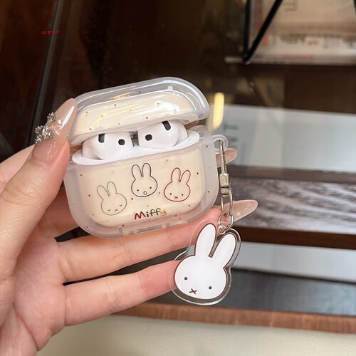 可爱卡通米菲兔少女心适用airpods4保护套airpodspro3代苹果耳机套二代无线蓝牙保护壳airpod4女Pro2新款防摔