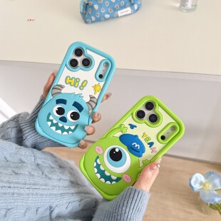 可爱卡通怪兽大学大眼仔毛怪适用苹果17手机壳iphone16pro新款13pro日韩18promax趣味15网红女款14pro保护套