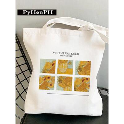 Van Gogh Canvas Tote Bag 复古文艺梵高周边学生大容量帆布包
