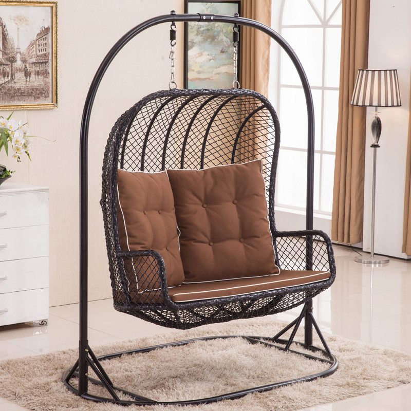 室内休闲阳台创意双人吊椅秋千户外花园成人藤椅家用露台摇床吊椅