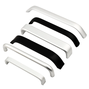 橱柜拉手现代简约抽屉柜门把手厨房柜子黑美式家具铝合金衣柜拉手