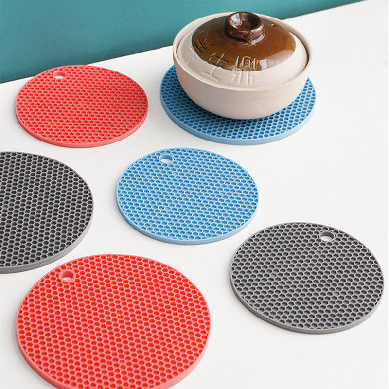 加厚硅胶隔热垫条纹防烫锅垫加大号餐桌垫碗垫盘垫子厨房垫子