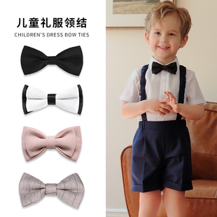 儿童领结 韩版男童潮 酒红色宝宝领结小孩学生演出表演蝴蝶结领带