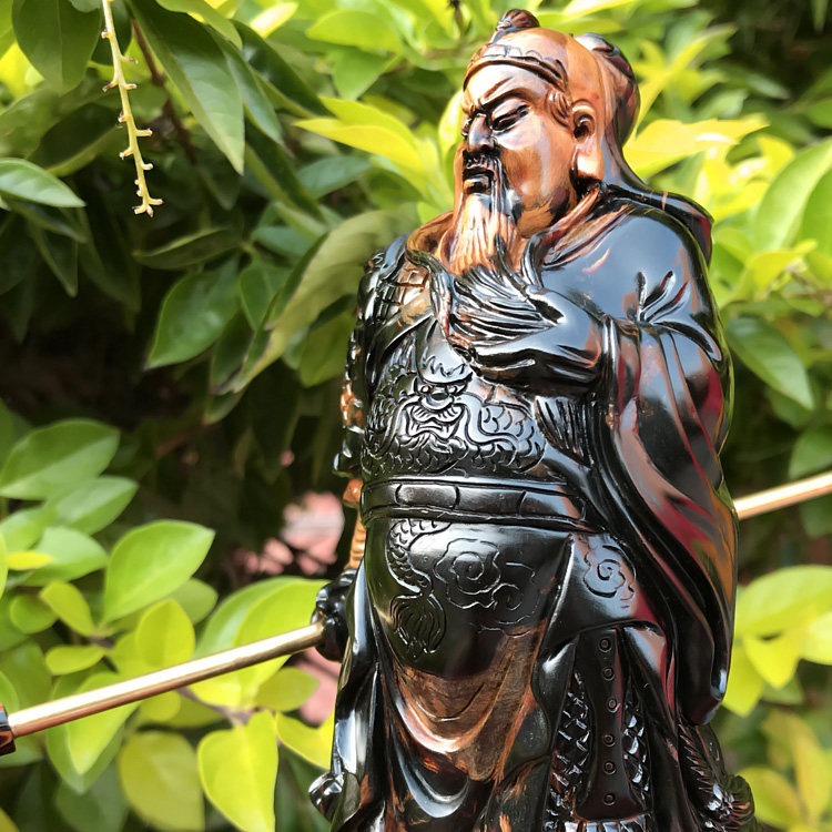 血柳文玩武财神关二爷摆件包邮