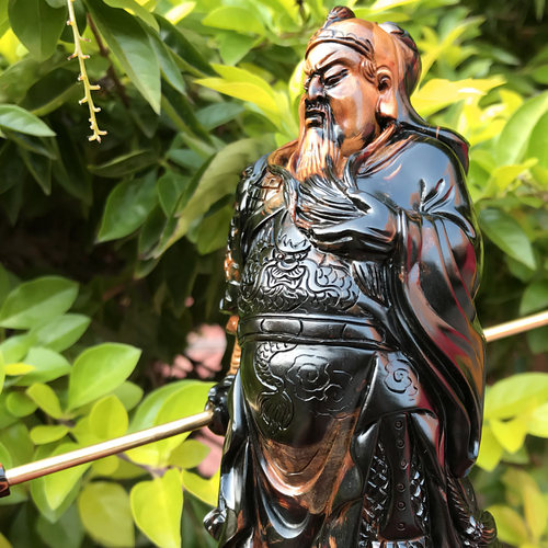 血柳文玩武财神关二爷摆件包邮