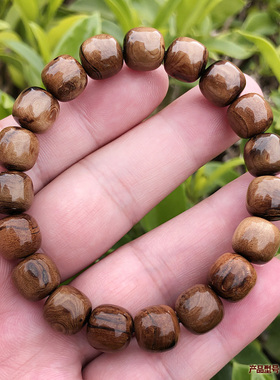 天然海柳手串血柳单圈佛珠男女手链10X10mm老式桶珠精品黄纹包邮