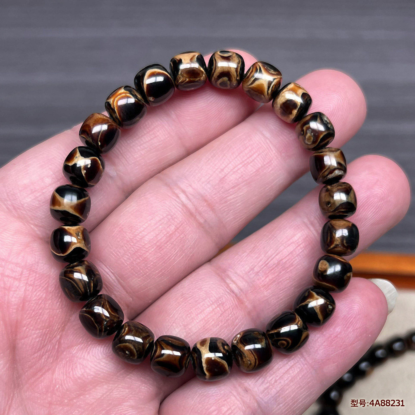 保真天然海柳佛珠手链8X8mm