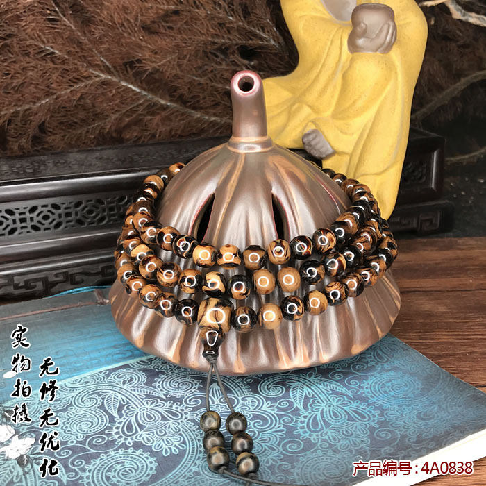 海神柳海柳手串佛珠念珠男女士项链手链手珠圆珠0.8cm火焰纹包邮