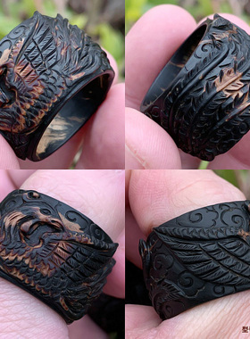 海神柳男血柳民族凤凰扳指