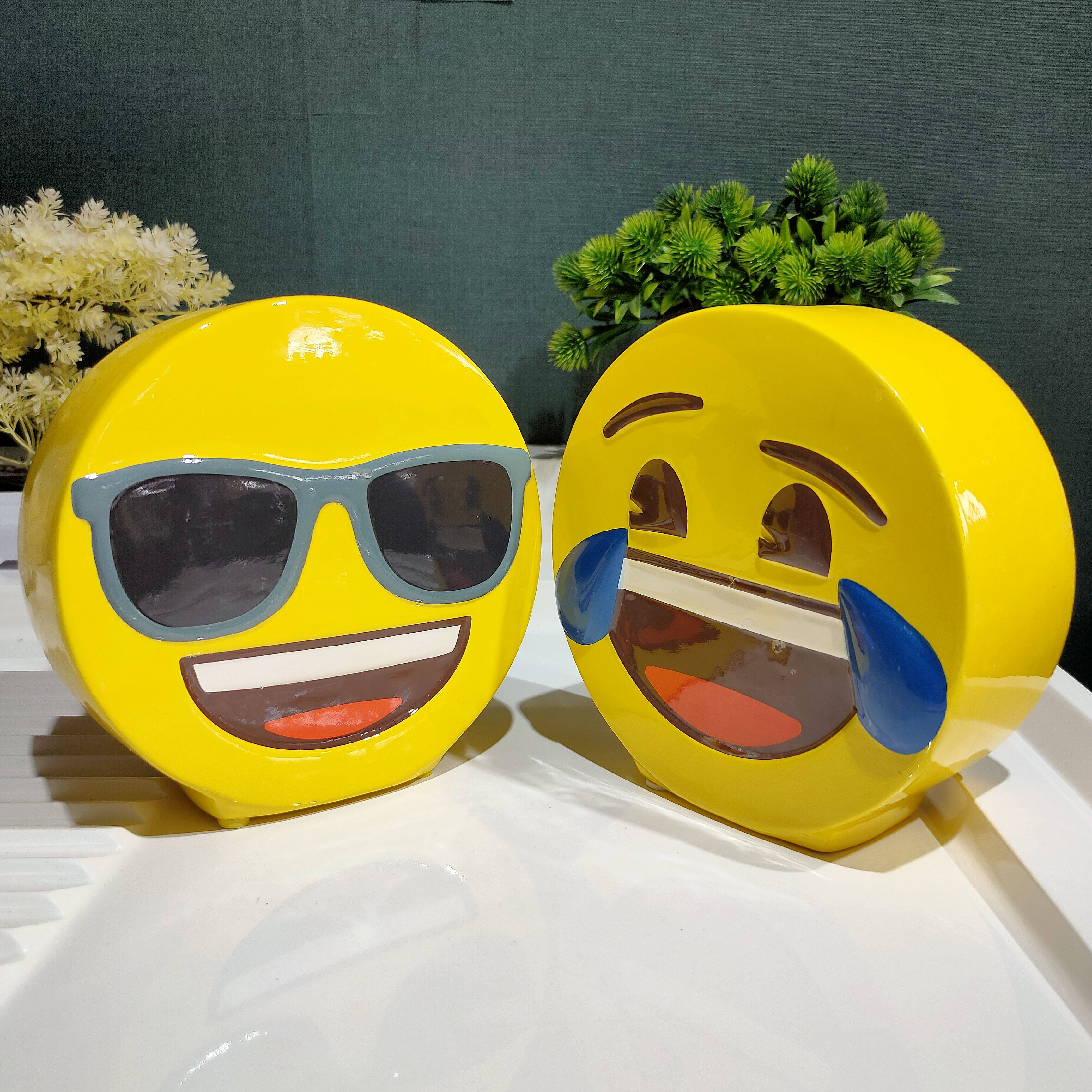 新品陶瓷表情包存钱罐套装长17.5宽6.5高18/非偏满23包邮部分瑕