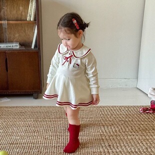 儿童娃娃领可爱连衣裙宝宝百搭公主风潮0157A002 新款 女童套装 秋季