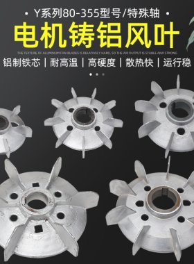 三相电机配件铝合金风扇铸铝风叶