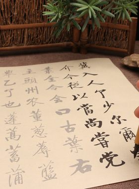 启功书法行楷书中楷常用字毛笔描红初学练习字帖一千字长卷仿古纸