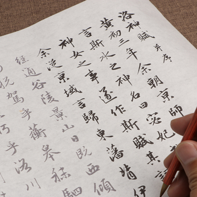 元代书法家赵孟頫赵子昂行书毛笔洛神赋练习描红宣纸字帖订制批发