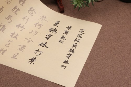 赵孟頫集字行书定风波莫听穿林打叶声毛笔描红字帖书纸初学临摹贴