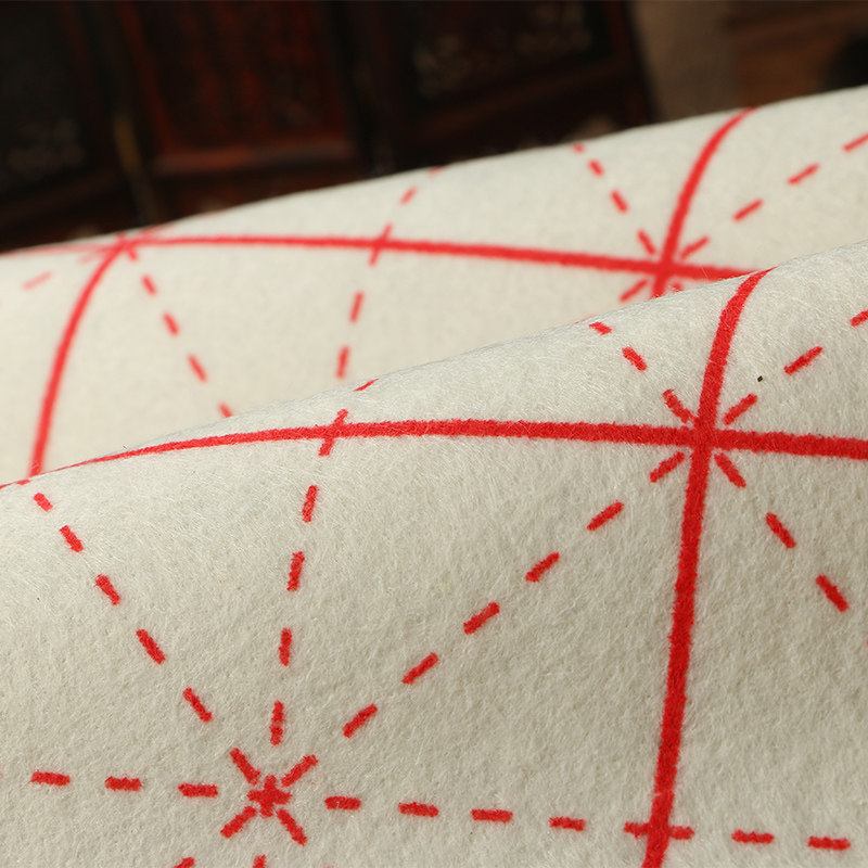 书画毛毡 文房四宝书法国画绘图用品加厚米字格衬垫布 毛笔垫子