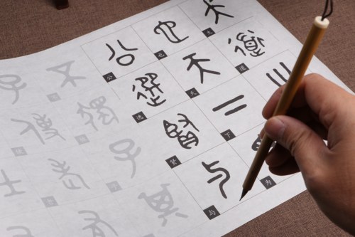 金文大篆《大道之行篇》甲骨文毛笔书法描红字帖初学临摹画纸长卷