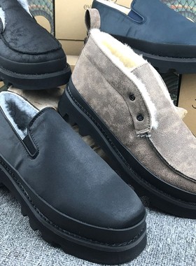 jm快乐玛丽男鞋2018冬款加绒棉鞋皮毛一体休闲鞋58085M 58029M