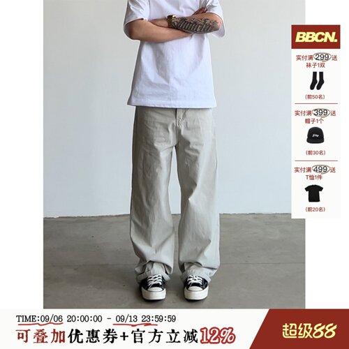 美式复古Vintage法工裤