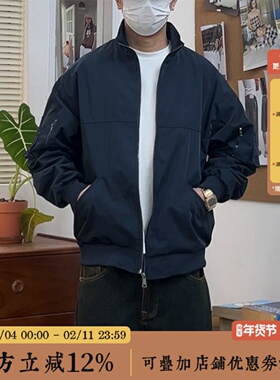 BBCN STORE美式潮牌立领机能多口袋宽松休闲户外防风飞行夹克外套