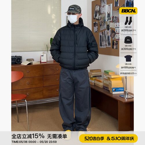 复古纯棉弯刀工装裤宽松休闲长裤