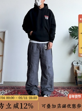 BBCN STORE美式复古水洗工装裤男女立体口袋休闲长裤宽松直筒裤