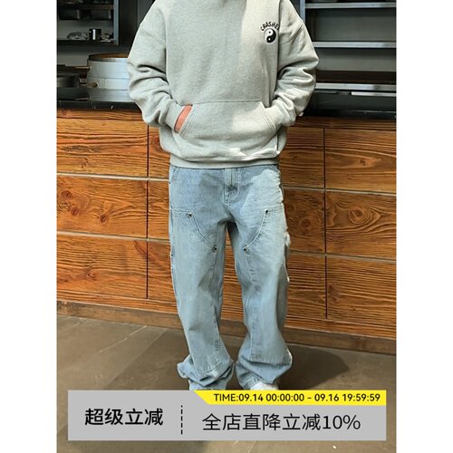 水洗复古牛仔裤长裤四季