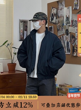 BBCN STORE美式冬季新款廓形立领棉服男短款棉衣保暖外套