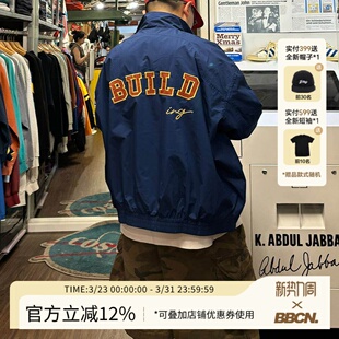 BBCN 复古贴布刺绣飞行员教练外套春秋百搭休闲翻领夹克 STORE美式