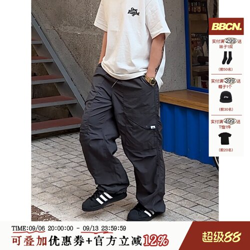 户外机能速干裤美式宽松运动裤
