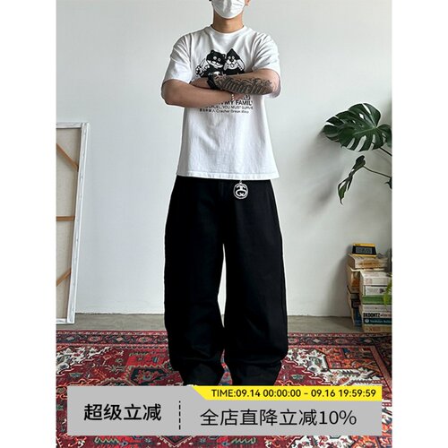 美式工装复古宽松百搭牛仔裤
