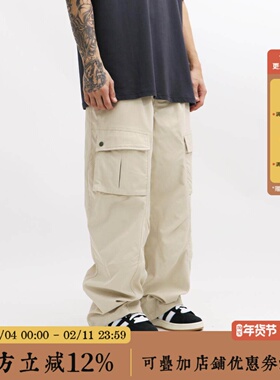 BBCN STORE美式复古大口袋工装裤宽松休闲男女街头可束脚长裤