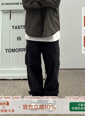 BBCN STORE美式水洗复古工装裤男女春秋廓形直筒宽松休闲长裤