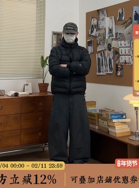 BBCN STORE重磅水洗工装裤男女宽松弯刀裤伐木裤美式复古休闲裤