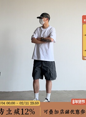 BBCN STORE美式潮牌机能户外纯色防水短裤男夏季速干运动五分裤