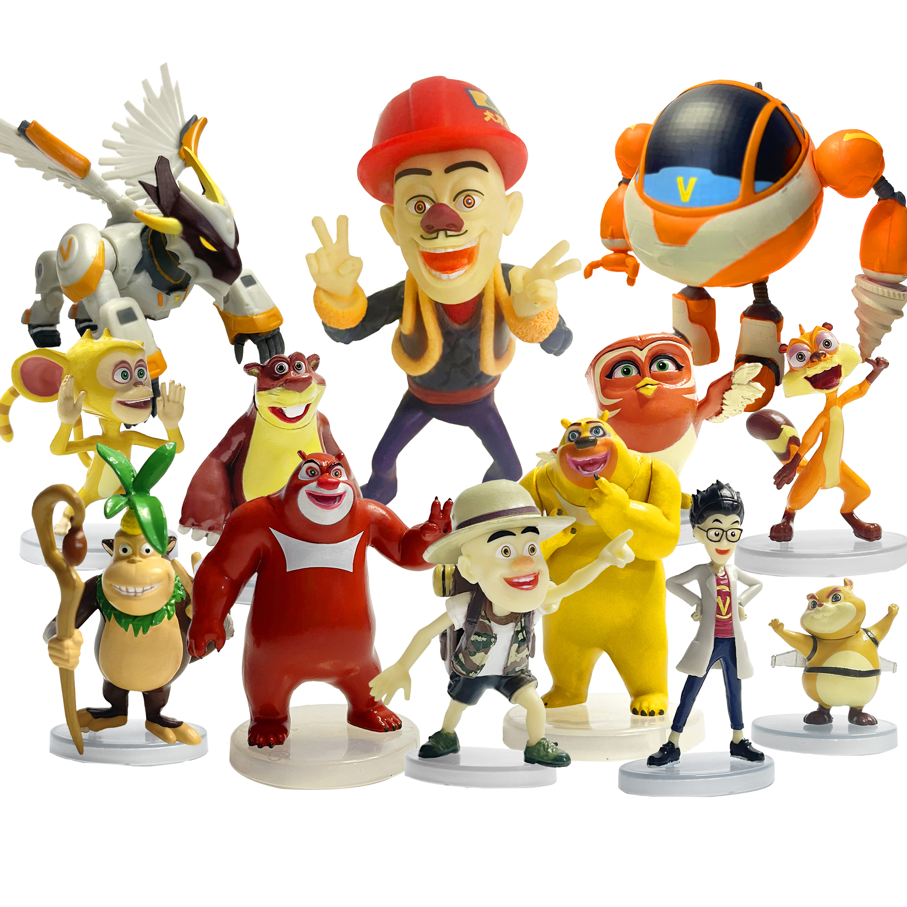 熊出没天才威洞洞幺熊大熊二光头强伴我熊芯怪兽计划摆件模型玩具