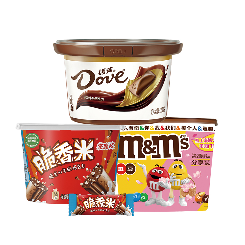 德芙脆香米mm豆品牌混合巧克力