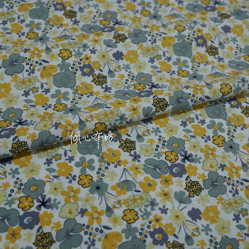 灰黄色夏日清爽浅色人造棉面料棉绸布料度假凉爽舒适连衣裙睡衣