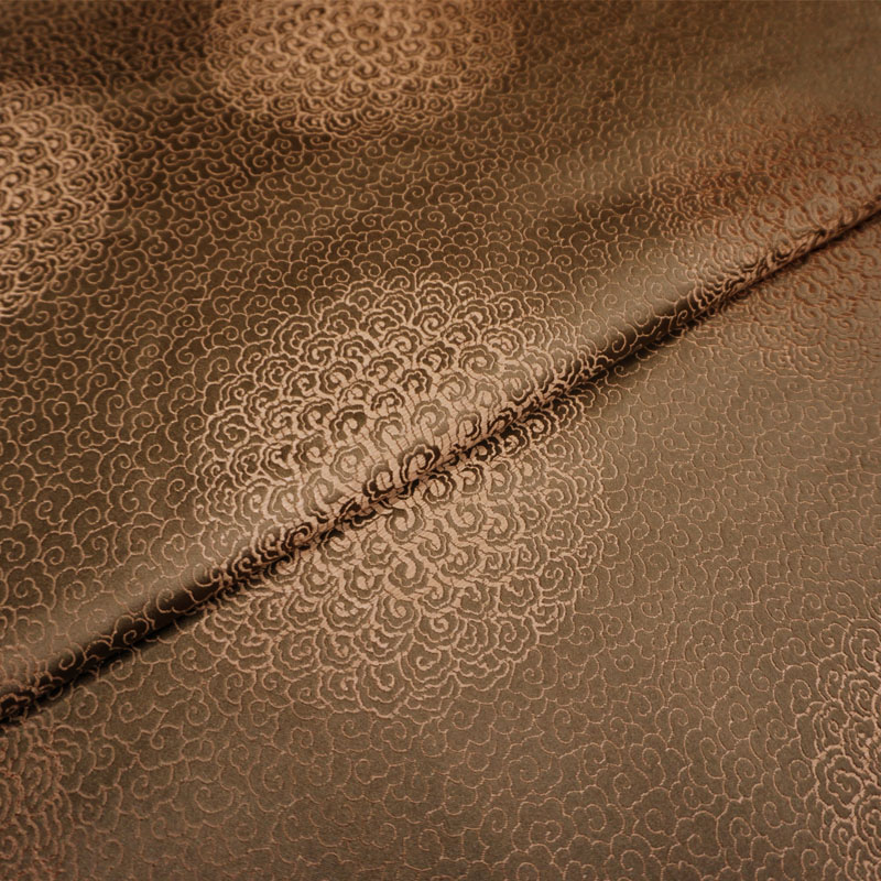 高档棕黄色驼本地本色满地祥云