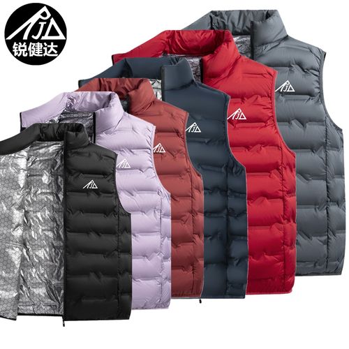 情侣款休闲羽绒马甲保暖立领坎肩