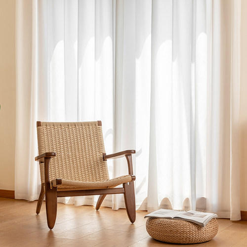 透光不透人幻影纱白纱窗帘纱帘