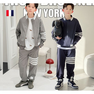 RM原创设计春新品男女儿童2色运动防风棒球服夹克衫外套裤子套装