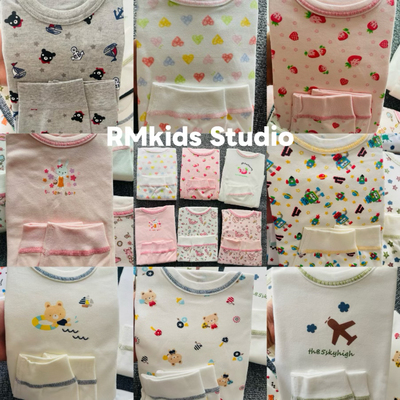 A类纯棉家居服RM原创设计新品男女儿童宝卡通长袖睡衣内衣秋衣裤