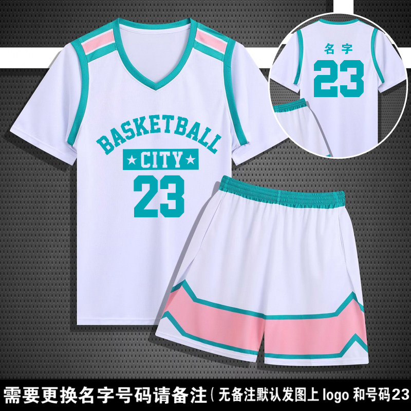 短袖篮球服套装男女宽松假两件球衣定制印号大学生比赛运动训练服