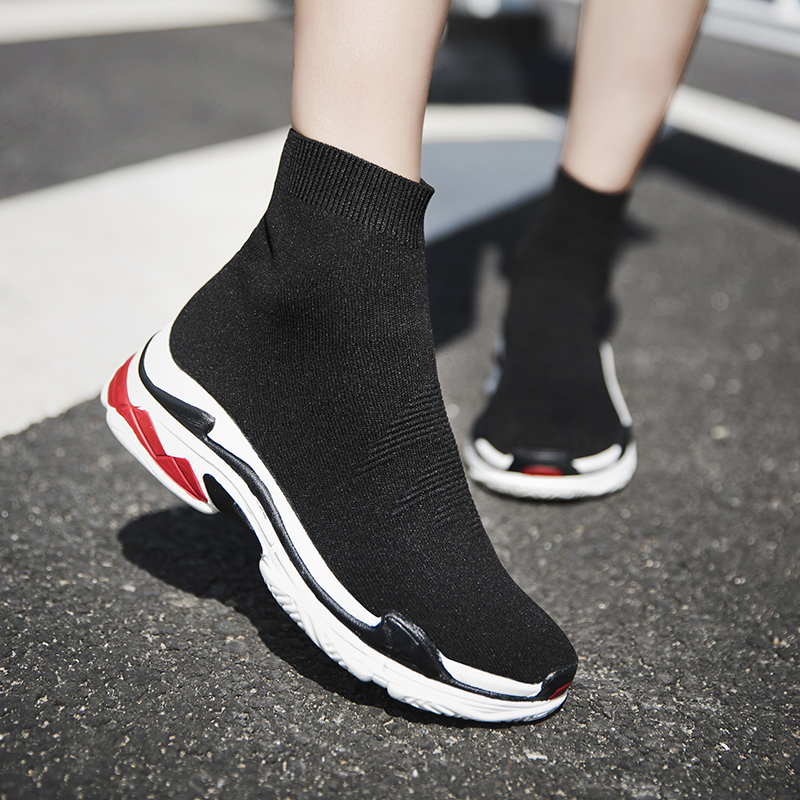 高帮厚底40-43胖妹妹大码女鞋